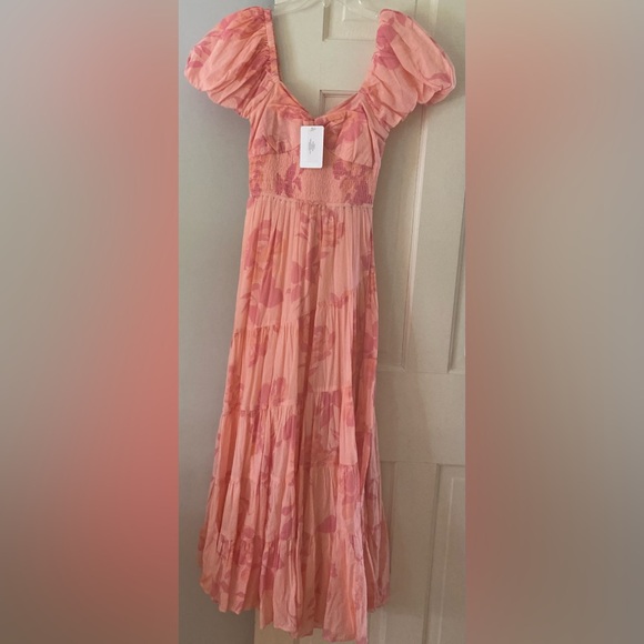 Free People Short Sleeve Sundrenched Maxi Dress - Picture 3 of 4